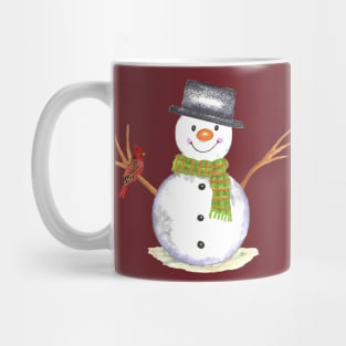 Snowman christmas in watercolor Mug